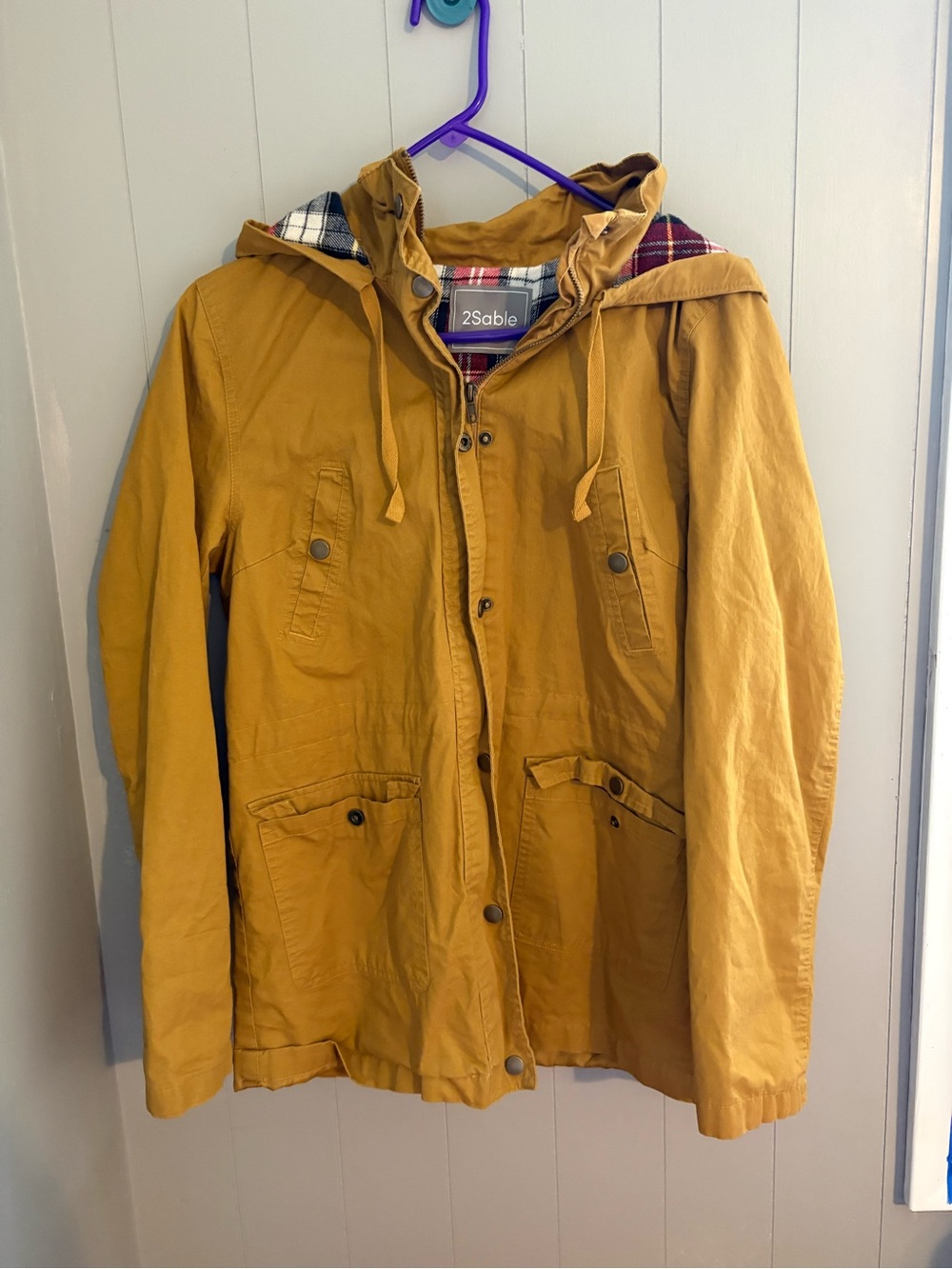 2Sable Women’s  Mustard Hooded Field Jacket